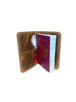 Porta Pasaporte Simple Color Cafe 4