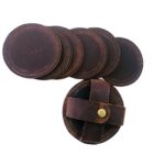 Set de 6 posavasos de cuero 4