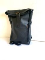 Mochila 100% cuero colores Negro medidas 50 x 30 x 10, con espacio separado interior para Laptop 3